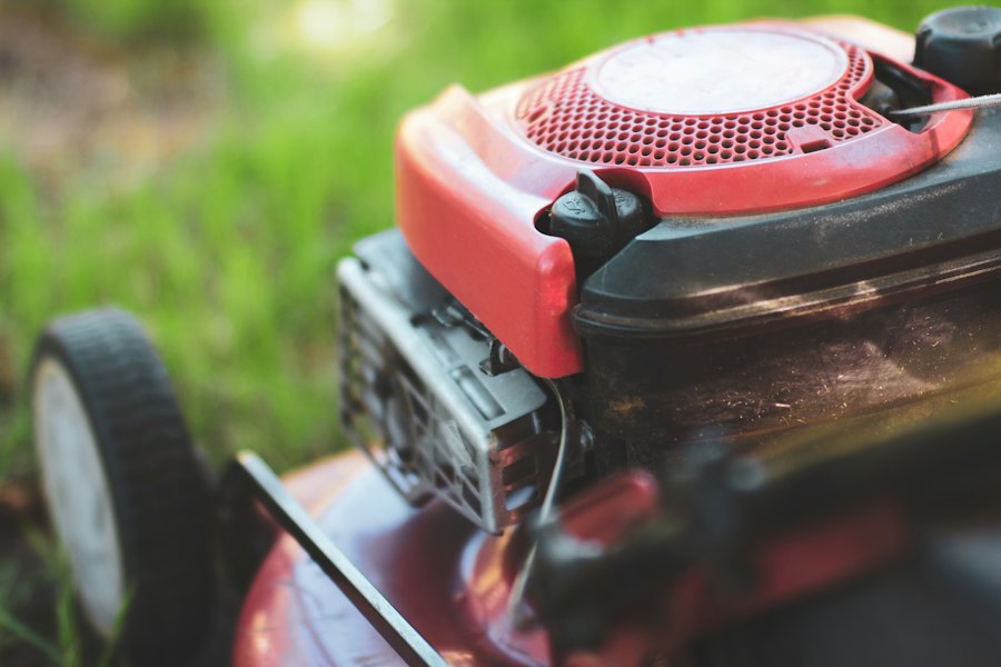 Grass cutting with a lawn mower